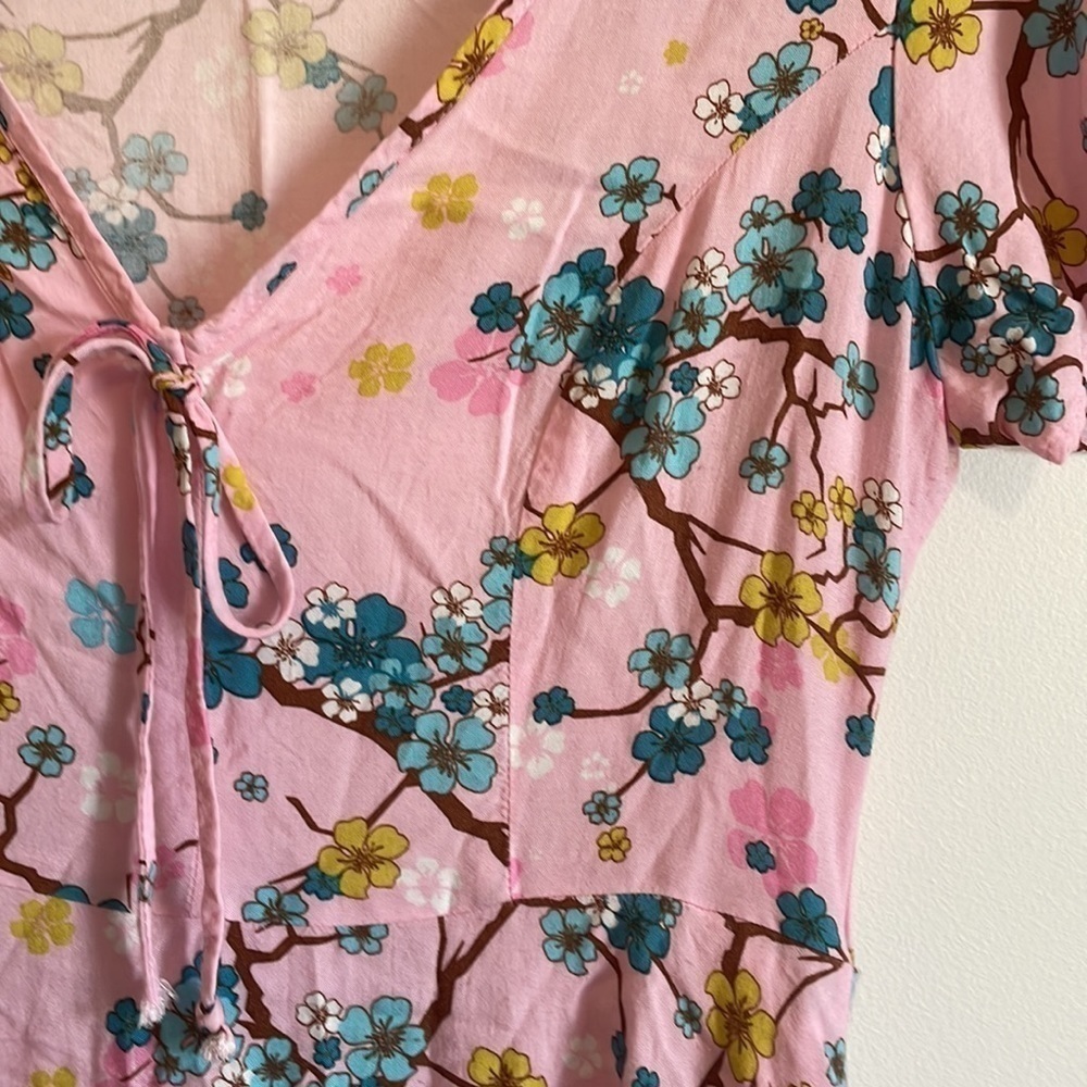 Midnight Hour Dress Bundle SM Pink Blue Ribbed Skater Ditsy Floral Mini Whimsi - Picture 7 of 15